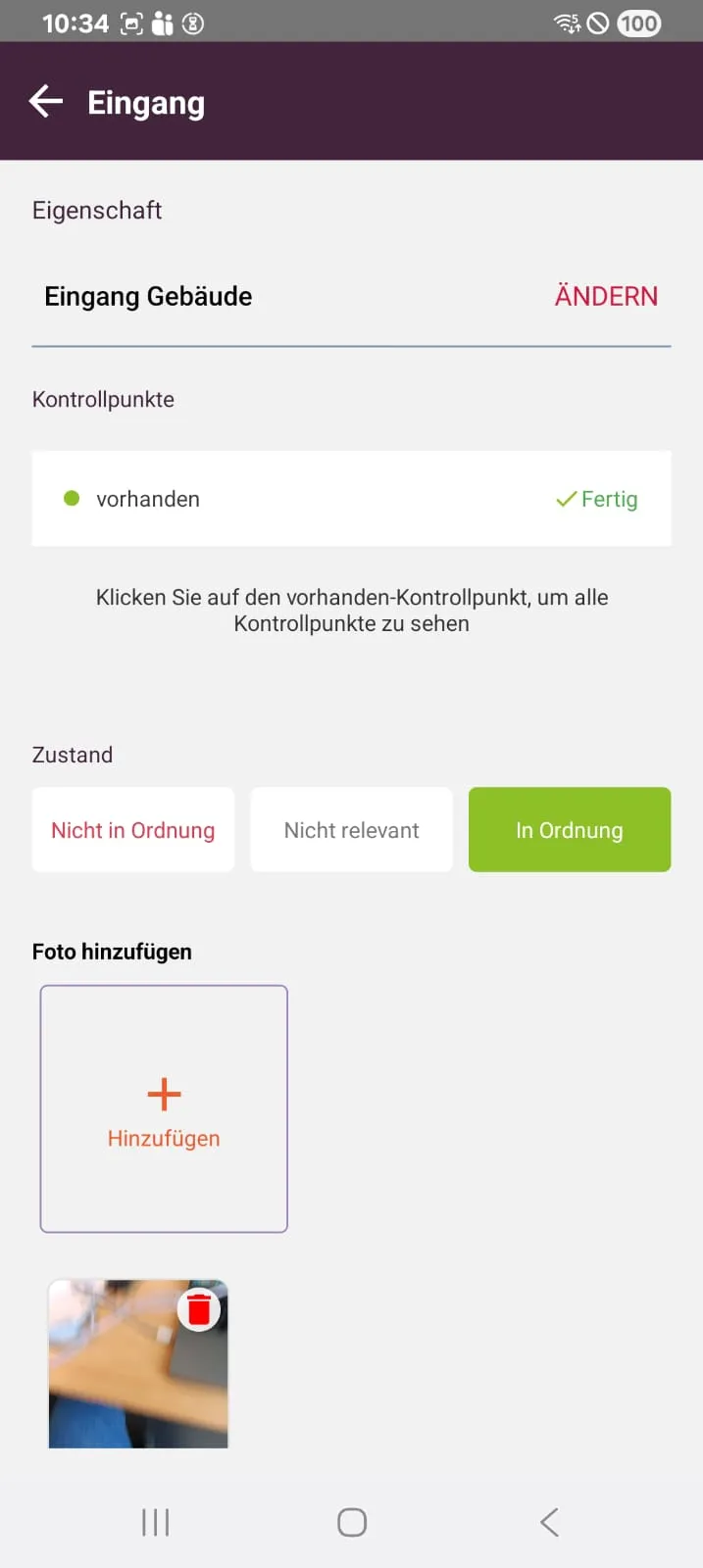 Betriebskontrolle Kontrollpunkte