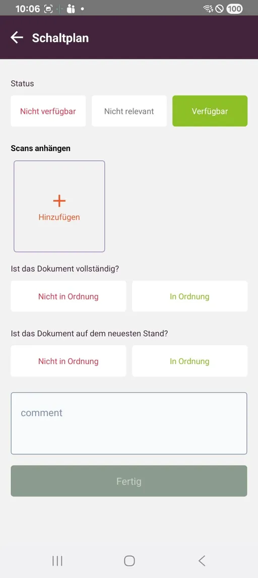 Dokumentenprüfung Schaltplan