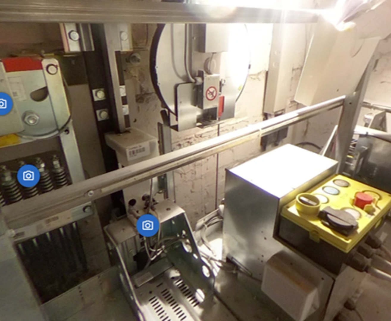 360°-Ansicht des Aufzug-Maschinenraums im ELEVATOR HUB