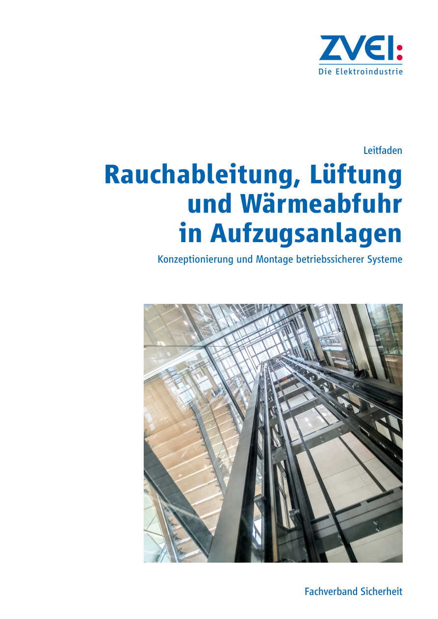 ZVEI Leitfaden Aufzugsschachtentrauchung