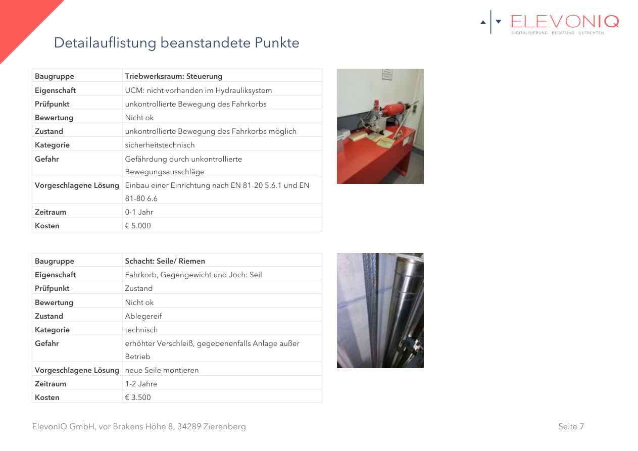 Zustandsbericht Seite 7 — Detailbefunde